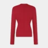 Top de jersey con detalles fruncidos